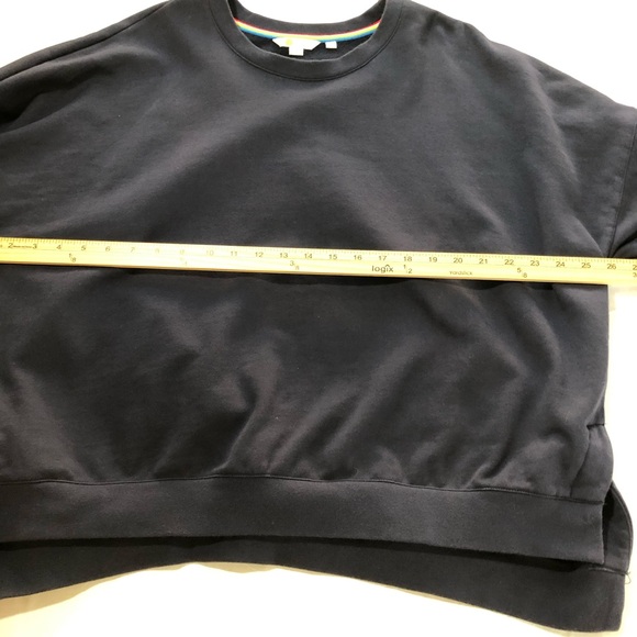 Boden navy blue womens XL long sleeve crewneck sweatshirt embroidered sleeves - Picture 4 of 10